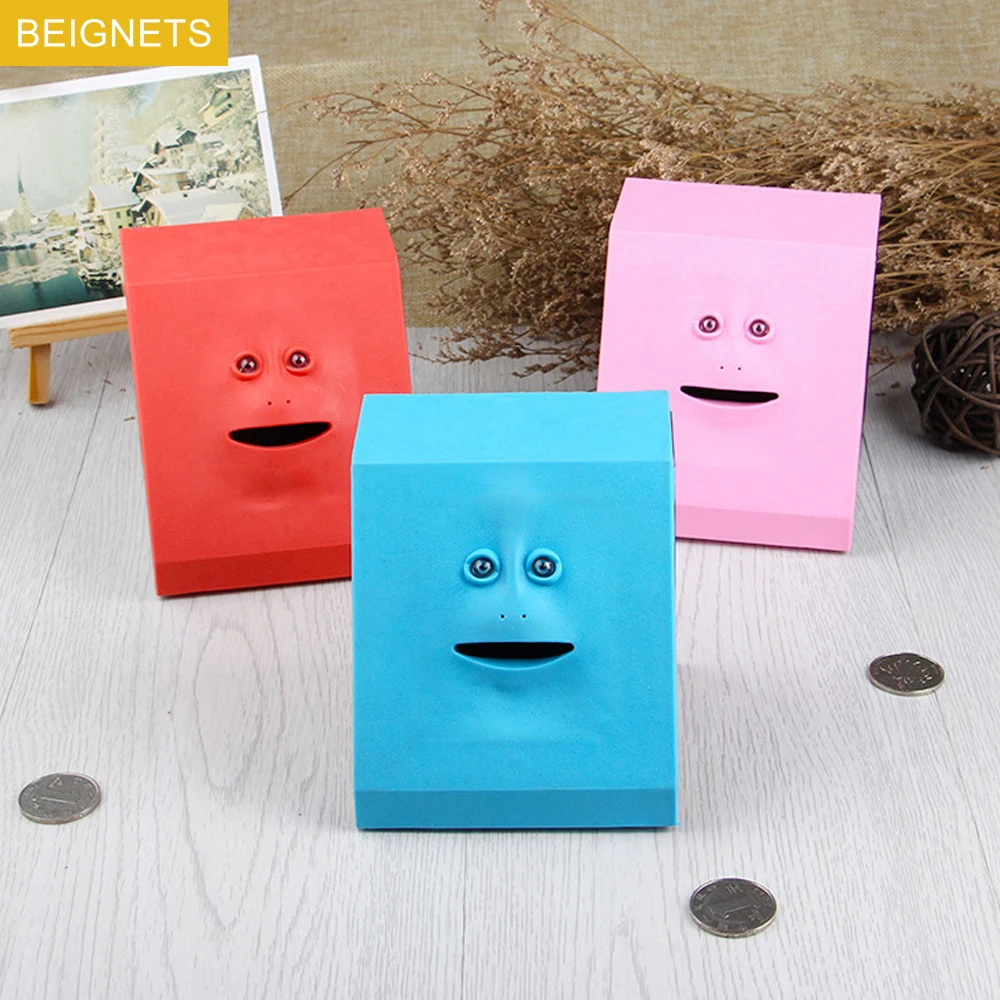 Kids Face Bank Money Safe Box Piggy Bank Sensor Eats Coin Box Money Saving Creative Toys Blue/ Red/ Pink Children Creative Gift
Kids Face Bank Money Safe Box Piggy Bank Sensor Eats Coin Box Money Saving Creative Toys Blue/ Red/ Pink Children Creative Gift