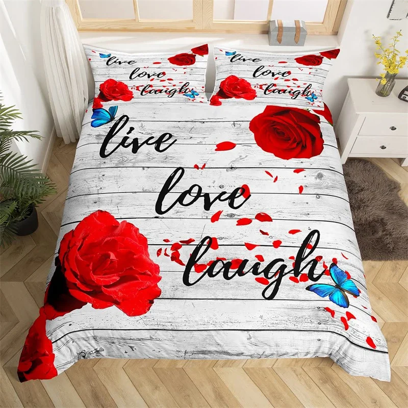 Red Rose Floral Duvet Cover King Vintage Wooden Flowers Bedding Set Polyester Romantic Comforter Cover Geometric Bedspread Cover
Red Rose Floral Duvet Cover King Vintage Wooden Flowers Bedding Set Polyester Romantic Comforter Cover Geometric Bedspread Cover
