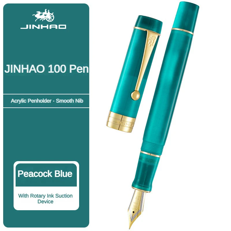 

JINHAO 100 каучуковая перьевая ручка красивый подарок ручка EF/F/M перо конвертер письмо Бизнес Офис Школа Канцтовары