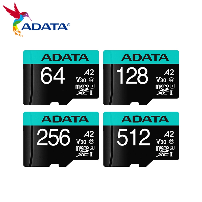 

Original ADATA Micro SD Card Flash Memory Card SDXC A2 U3 4K V30 MicroSD 64GB 128GB 256GB 512GB TF Storage Card for PC Phone