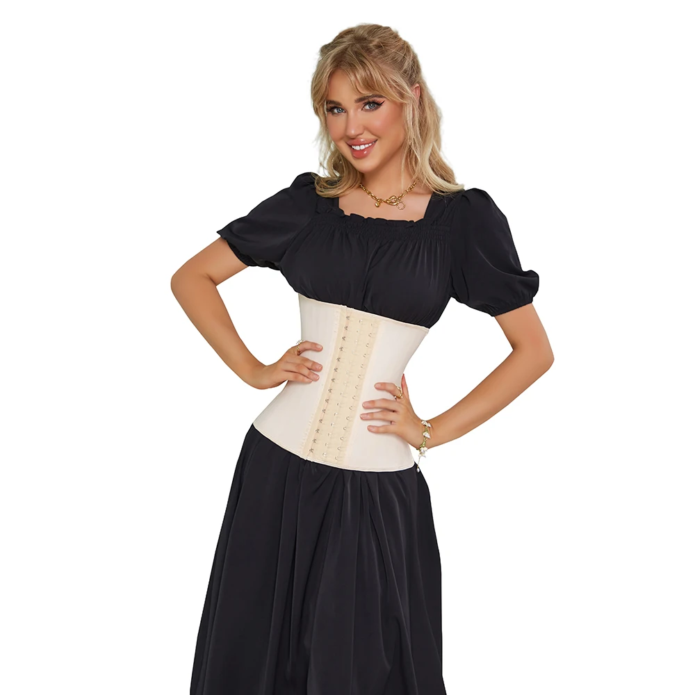 Размер XXS-6XL женский латекс 25 стальной корсет для талии с косточками фиксирующий компрессионный корсет телесный черный 950 #