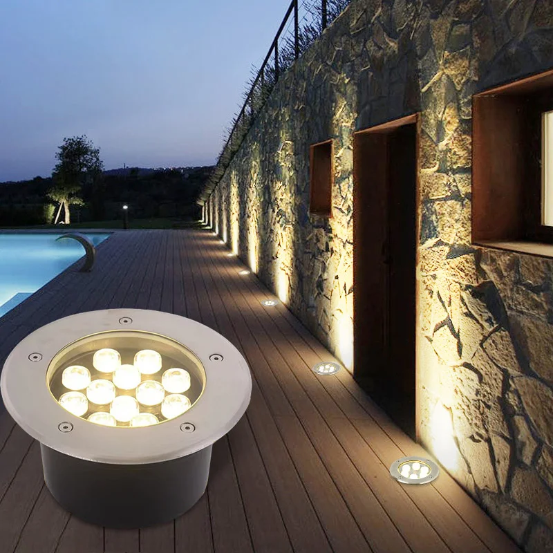 

Ground Lights Led Buried Light Recessed Spotlight Outdoor Waterproof Floorlight Patio Step Lamp Landscape Wall Projection 1w 3w