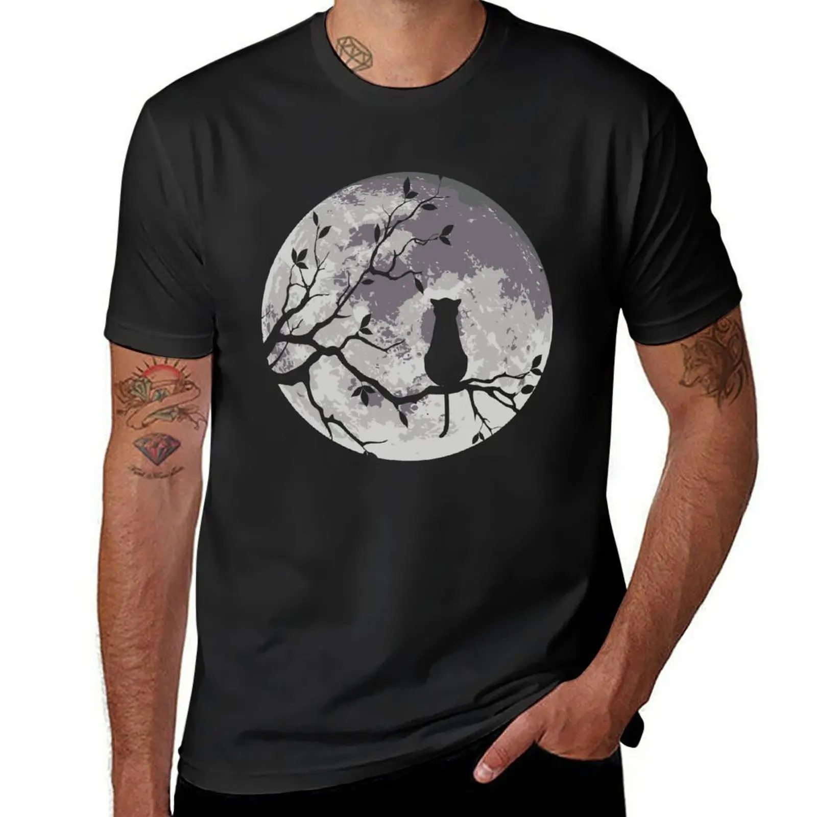 The Cat And The Moon T-Shirt oversized korean fashion mens t shirt graphic 
The Cat And The Moon T-Shirt oversized korean fashion mens t shirt graphic