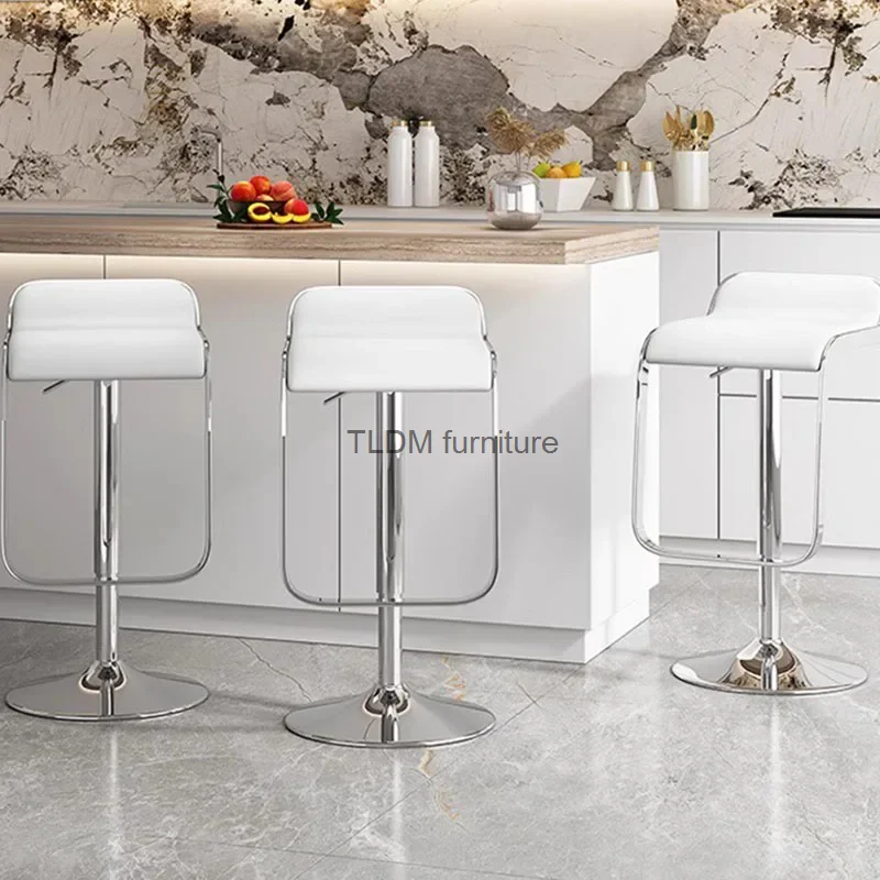 High Quality Modern Bar Chairs Silver Adjustable White Stylish Nordic Swivel Comfortable Bar Chairs Taburete Alto Furniture
High Quality Modern Bar Chairs Silver Adjustable White Stylish Nordic Swivel Comfortable Bar Chairs Taburete Alto Furniture