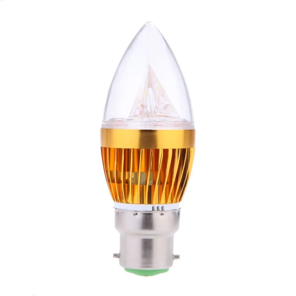 

B22 3W LED Light Bulb Candle Light Chandelier Lamp Spotlight High Power AC 85-265V Light Bulb Color