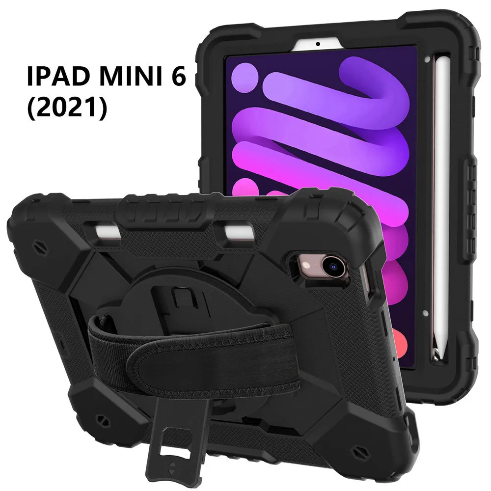 Противоударный чехол для iPad mini 6 8,3 2021 mini 6 iPad mini 6, защитный чехол-подставка с поворотом на 360 градусов и ремешком на руку
Противоударный чехол для iPad mini 6 8,3 2021 mini 6 iPad mini 6, защитный чехол-подставка с поворотом на 360 градусов и ремешком на руку