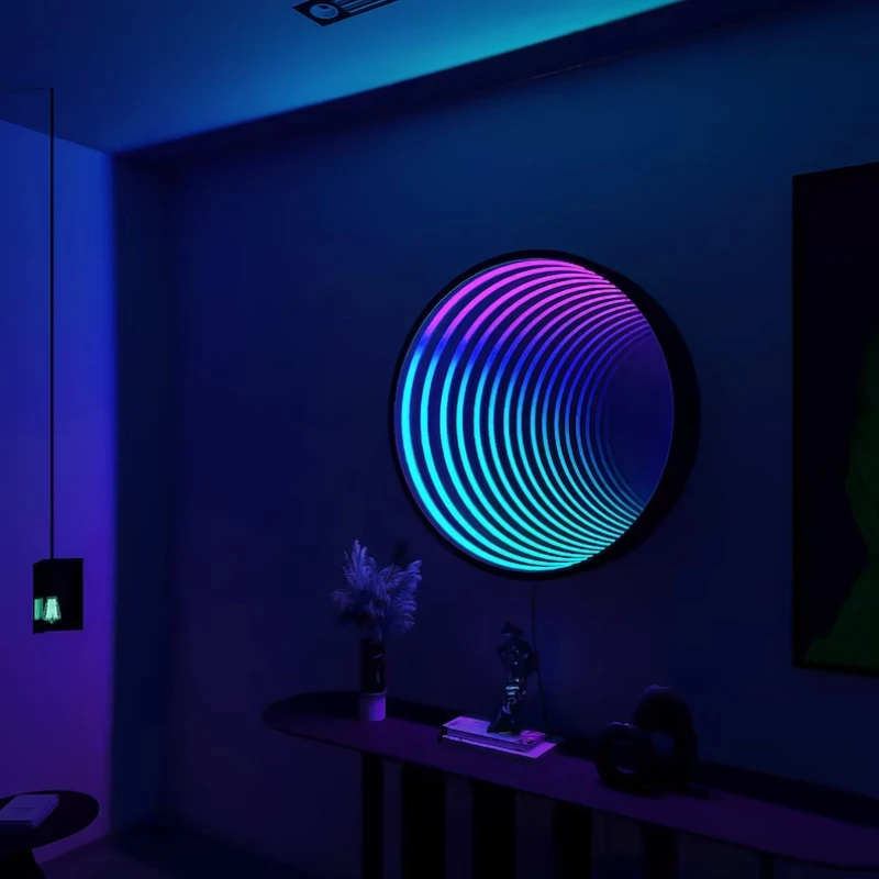 LED Color Changing Tunnel Lamp 3D Mirror Wall Hanging Lights for Living Room Bedside Bar Background Wall Atmosphere
LED Color Changing Tunnel Lamp 3D Mirror Wall Hanging Lights for Living Room Bedside Bar Background Wall Atmosphere
