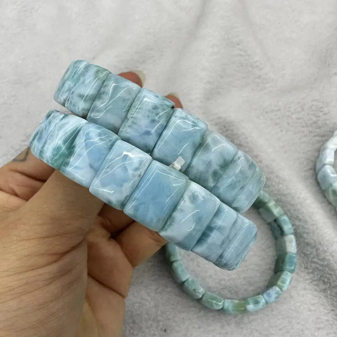 Natural Larimar/Copper Pectolite Beads Stone Bracelet for Women Men Simple Energy Stone Bracelet Academic Magnetic Field Jewelry
Natural Larimar/Copper Pectolite Beads Stone Bracelet for Women Men Simple Energy Stone Bracelet Academic Magnetic Field Jewelry