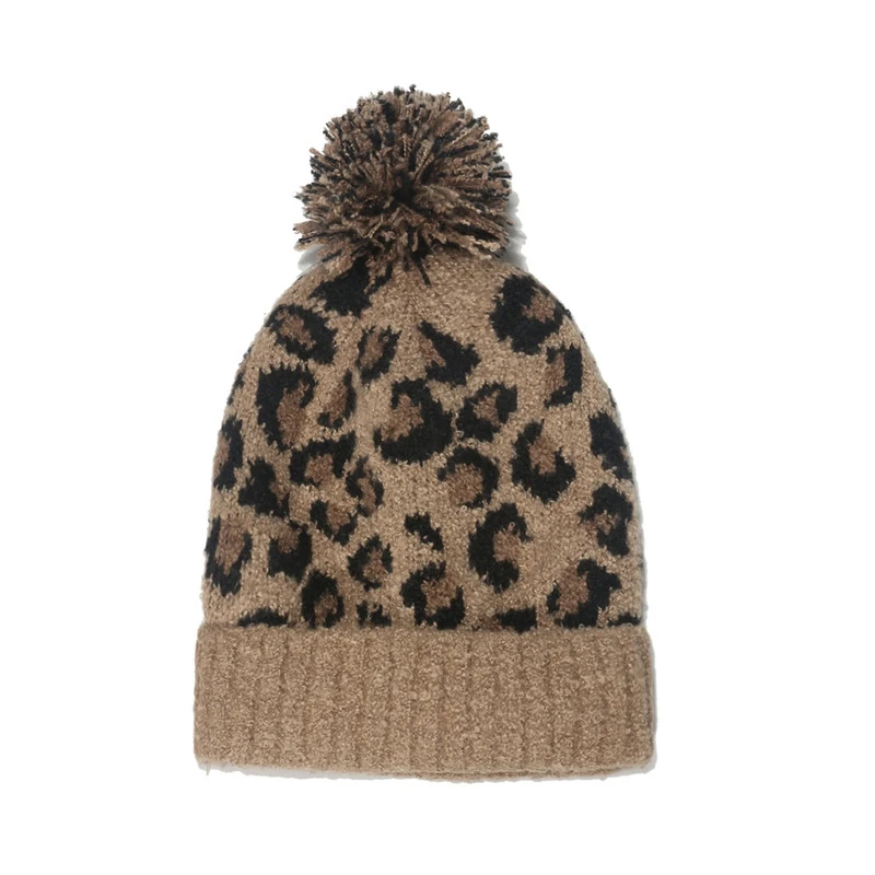 Leopard Print Outdoor Knitting Earflaps Women Pompom Hat Autumn Winter Adult Fur Ball Elasticity Beanie Knitted Hat
Leopard Print Outdoor Knitting Earflaps Women Pompom Hat Autumn Winter Adult Fur Ball Elasticity Beanie Knitted Hat