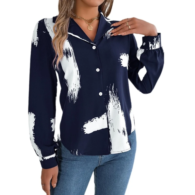 Womens Button Down Shirt Casual Long Sleeve Loose Fit Lapel Collared Work Blouses Tops Casual V-neck Shirt
Womens Button Down Shirt Casual Long Sleeve Loose Fit Lapel Collared Work Blouses Tops Casual V-neck Shirt