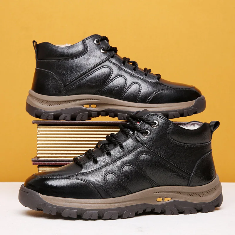 Men's high-top fleece cotton shoes, winter outdoor walking shoes, light sports shoes, men's warm and comfortable winter shoes
Men's high-top fleece cotton shoes, winter outdoor walking shoes, light sports shoes, men's warm and comfortable winter shoes