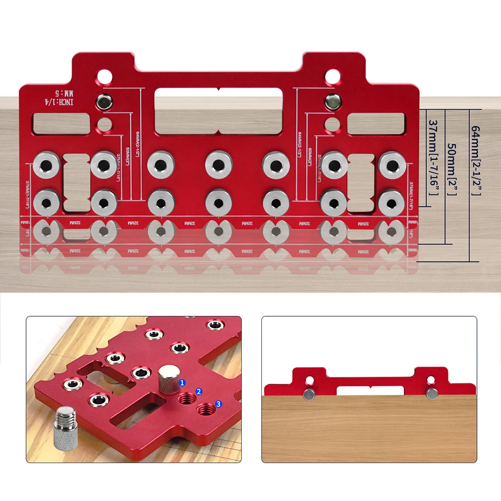 1set Handle Pitch Punch Hole Locator Set Shelf Pin Drilling Guide Pocket Jig Tool Kit Aluminum Alloy Power Tools Accessories
1set Handle Pitch Punch Hole Locator Set Shelf Pin Drilling Guide Pocket Jig Tool Kit Aluminum Alloy Power Tools Accessories