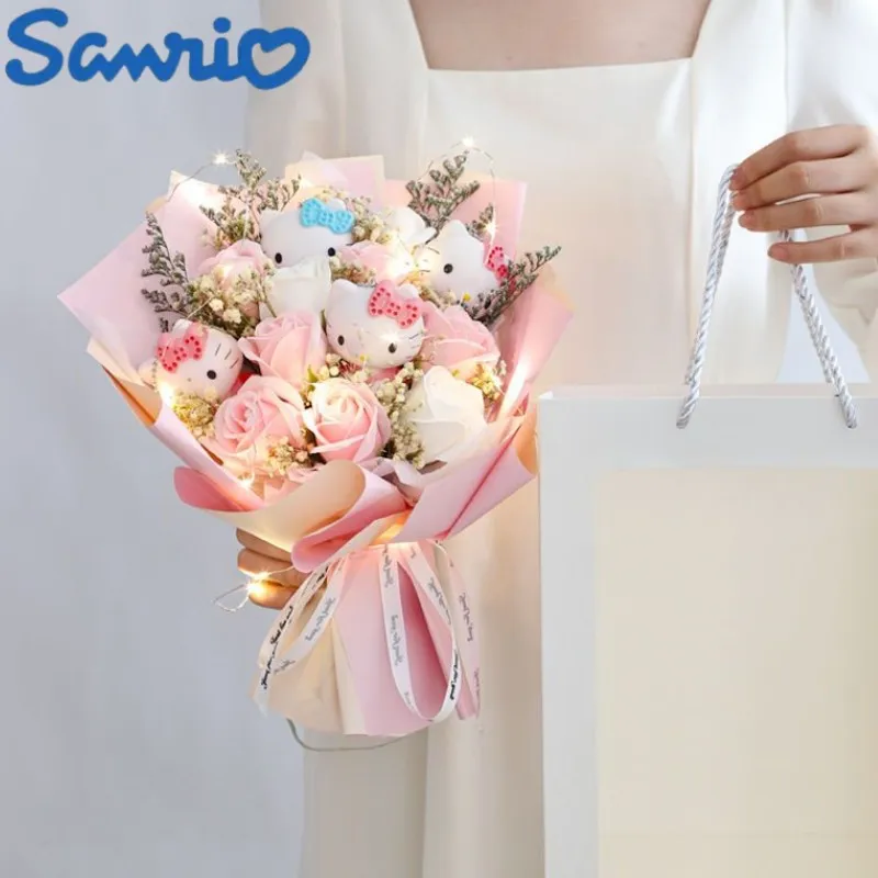 Sanrio Hellokitty Kawaii Plush Stuffed Doll Bouquet Cute Soap Flower Rose Flower Bouquet Valentine Day Birthday Cartoon Gift
Sanrio Hellokitty Kawaii Plush Stuffed Doll Bouquet Cute Soap Flower Rose Flower Bouquet Valentine Day Birthday Cartoon Gift