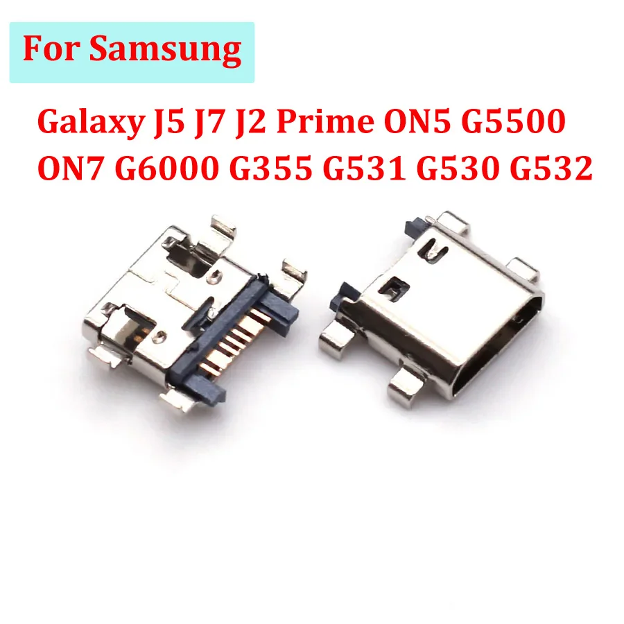 

100 шт. Usb зарядное устройство док-порт Разъем для Samsung Galaxy J5 J7 J2 Prime ON5 G5500 ON7 G6000 G355 G531 G530 G532