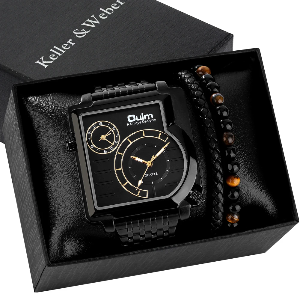 Luxury Black Watches for Men Fashion Square Dual Time Zone Big Dial Quartz Wristwatch Bracelet Gift for Boyfriend Reloj Hombre
Luxury Black Watches for Men Fashion Square Dual Time Zone Big Dial Quartz Wristwatch Bracelet Gift for Boyfriend Reloj Hombre