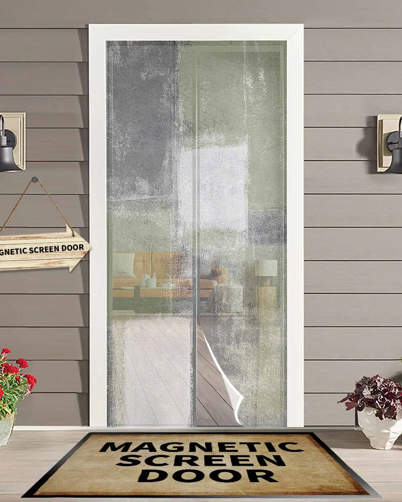 Sage Green Oil Painting Texture Paint Magnetic Door Curtain Summer Living Room Bedroom Home Anti-mosquito Screen Door Curtain
Sage Green Oil Painting Texture Paint Magnetic Door Curtain Summer Living Room Bedroom Home Anti-mosquito Screen Door Curtain