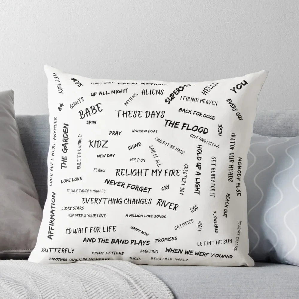 Take That Song Titles Throw Pillow Ornamental Pillow Sofa Pillow Cover cover christmas Decor
Take That Song Titles Throw Pillow Ornamental Pillow Sofa Pillow Cover cover christmas Decor