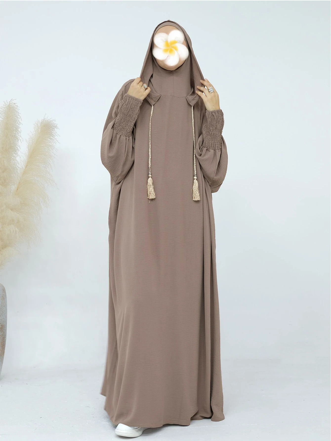 2025 Women Abaya Caftan Muslim Ramadan Prayer Clothing With Hooded Solid Casual Batwing Sleeve Arab Robe Eid Islamic Long Dress 31 Sb43a5e51c72849ee9a9b6d8ba6342027C
