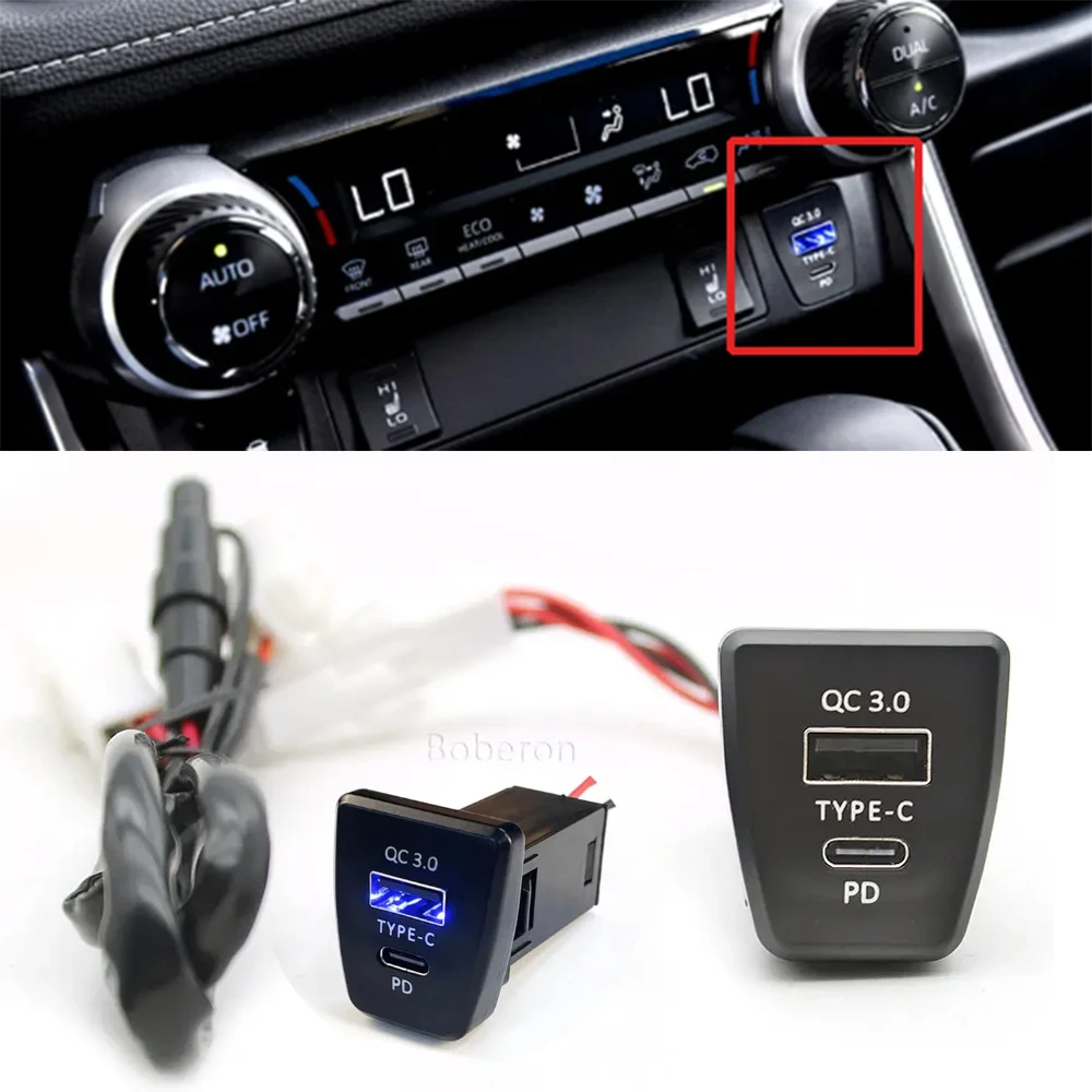 Автомобильное быстрое зарядное устройство QC3.0 USB Type-c интерфейсный адаптер зарядный интерфейсный разъем для Toyota Rav4 2020 2021 автомобильные аксессуары
Автомобильное быстрое зарядное устройство QC3.0 USB Type-c интерфейсный адаптер зарядный интерфейсный разъем для Toyota Rav4 2020 2021 автомобильные аксессуары