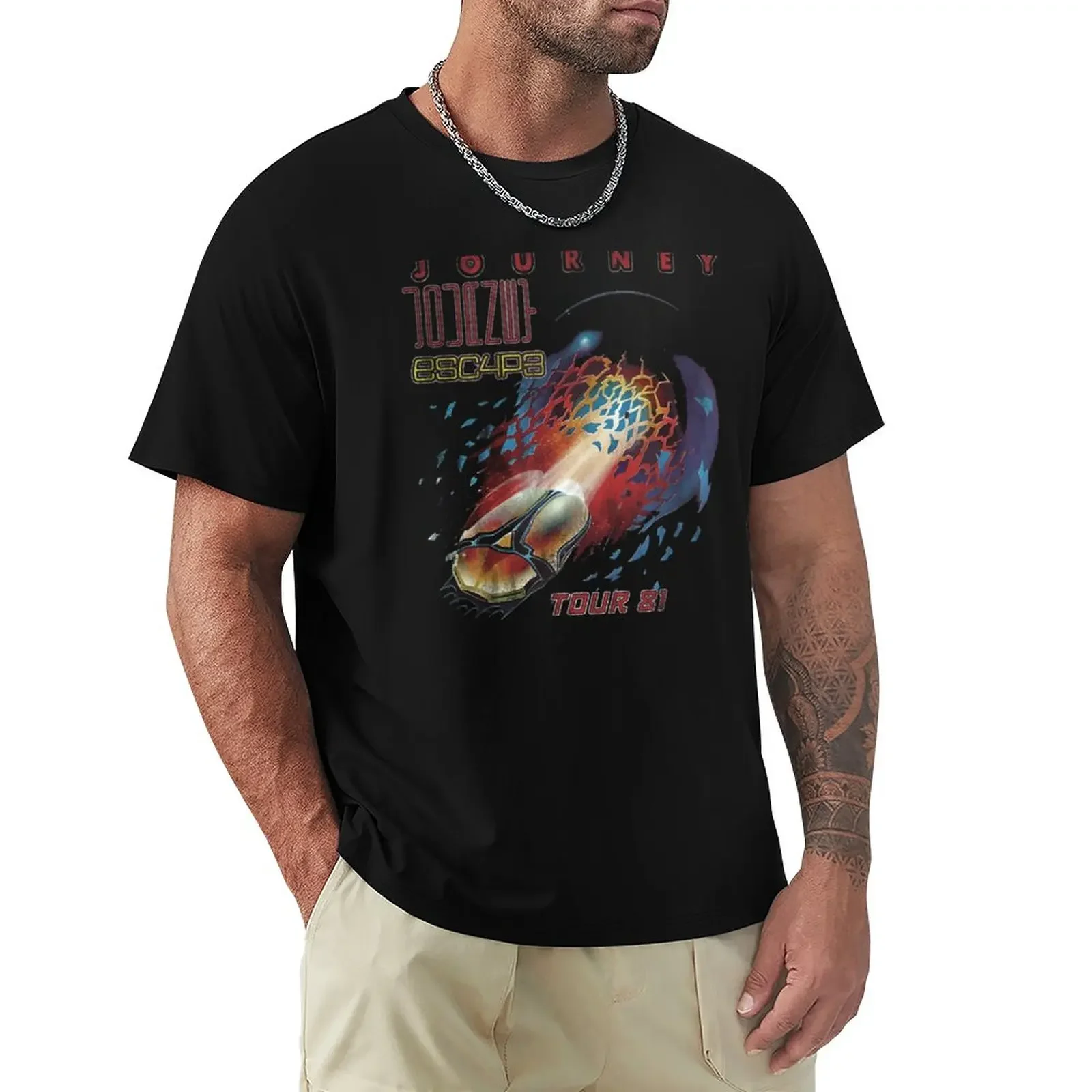

Journey Escape Tour T-Shirt oversizeds customizeds oversized mens graphic t-shirts big and tall