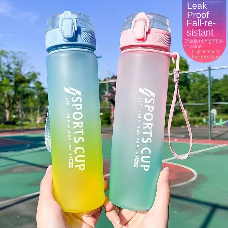 600/800 ML Sports Water Bottle Gradient Water Cup Men And Women Fitness Sports Kettle Student Portable Plastic Water Bottle Cup
600/800 ML Sports Water Bottle Gradient Water Cup Men And Women Fitness Sports Kettle Student Portable Plastic Water Bottle Cup