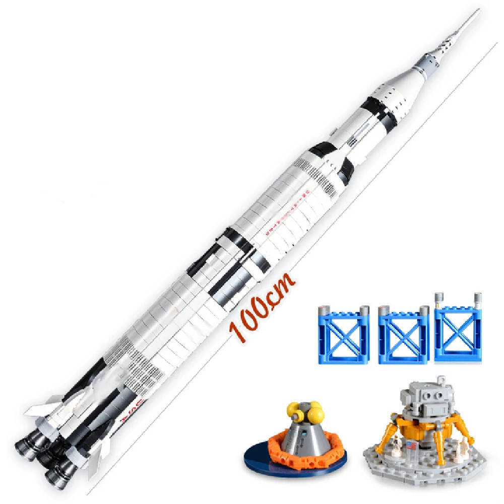 Конструктор MOC Apollo Saturn V 92176, космические ракетные идеи, развивающие игрушки для детей, подарки на день рождения и Рождество
Конструктор MOC Apollo Saturn V 92176, космические ракетные идеи, развивающие игрушки для детей, подарки на день рождения и Рождество