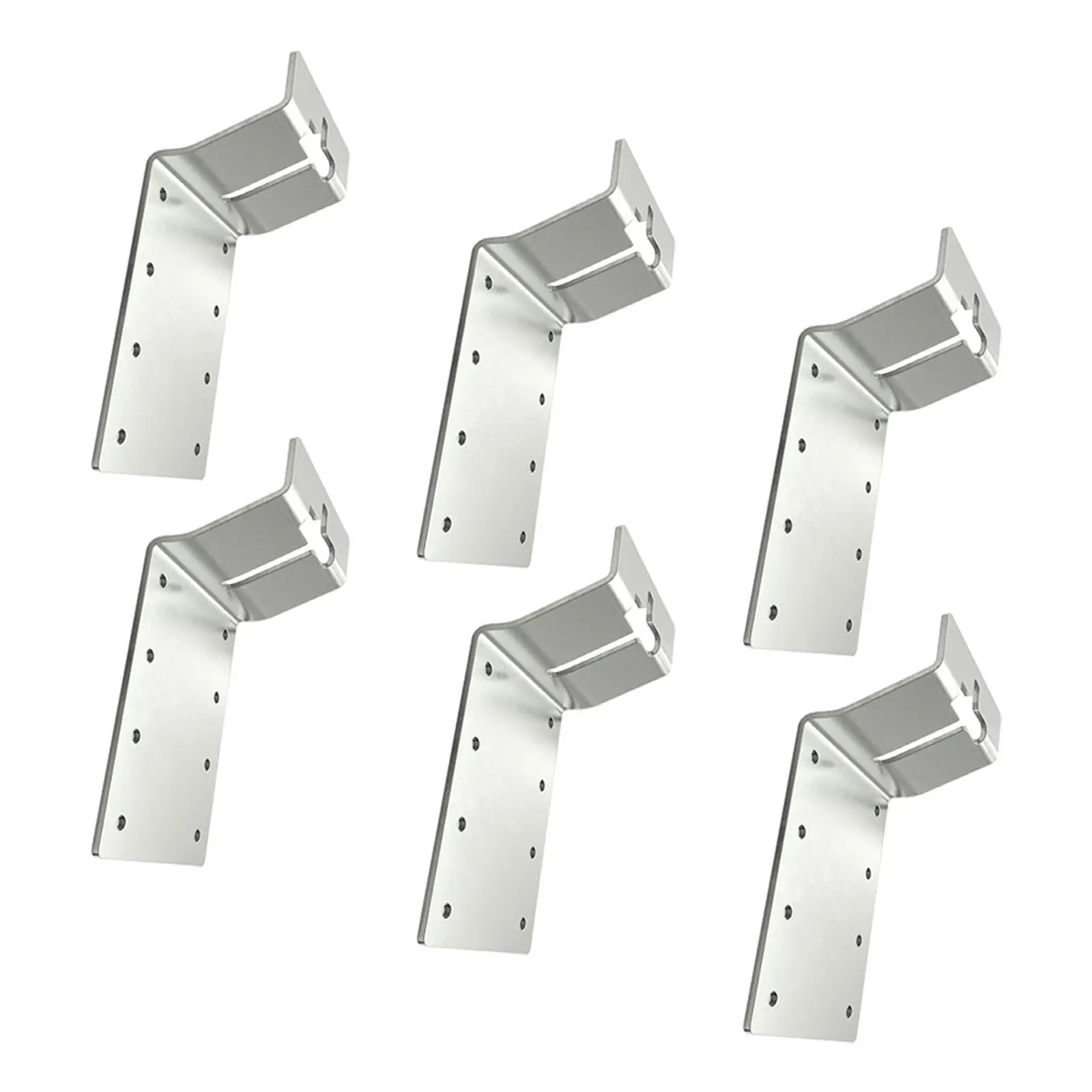 

6 Pieces T Post Brackets Electroplating Process Sturdy Corner Brace for Mailbox Outdoor Signs Fences Installation Bird Boxes
