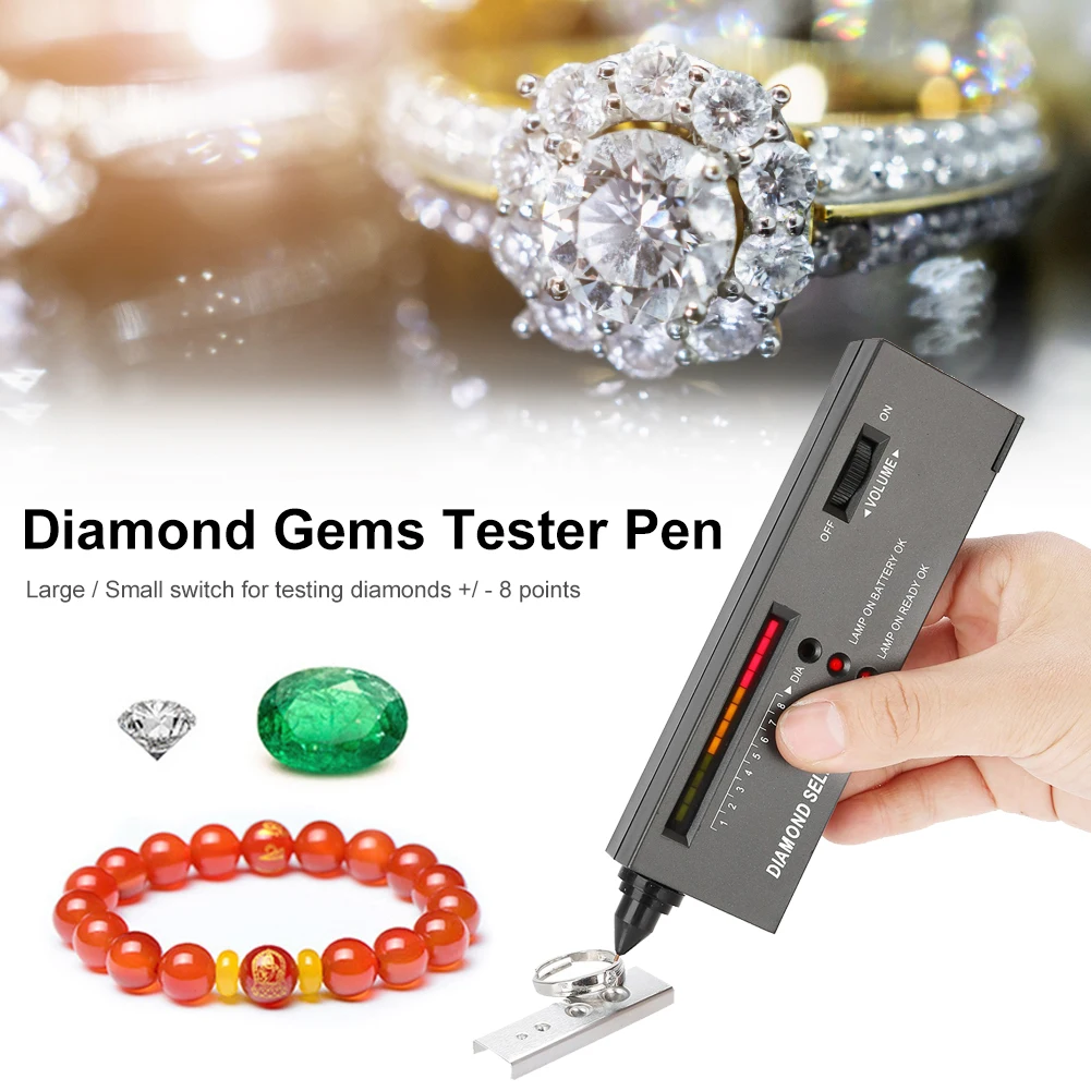 Diamond Gems Tester Pen Portable Gemstone Selector Tool LED Indicator Accurate Reliable Jewelry Test Tool With Battery Hand Tool
Diamond Gems Tester Pen Portable Gemstone Selector Tool LED Indicator Accurate Reliable Jewelry Test Tool With Battery Hand Tool