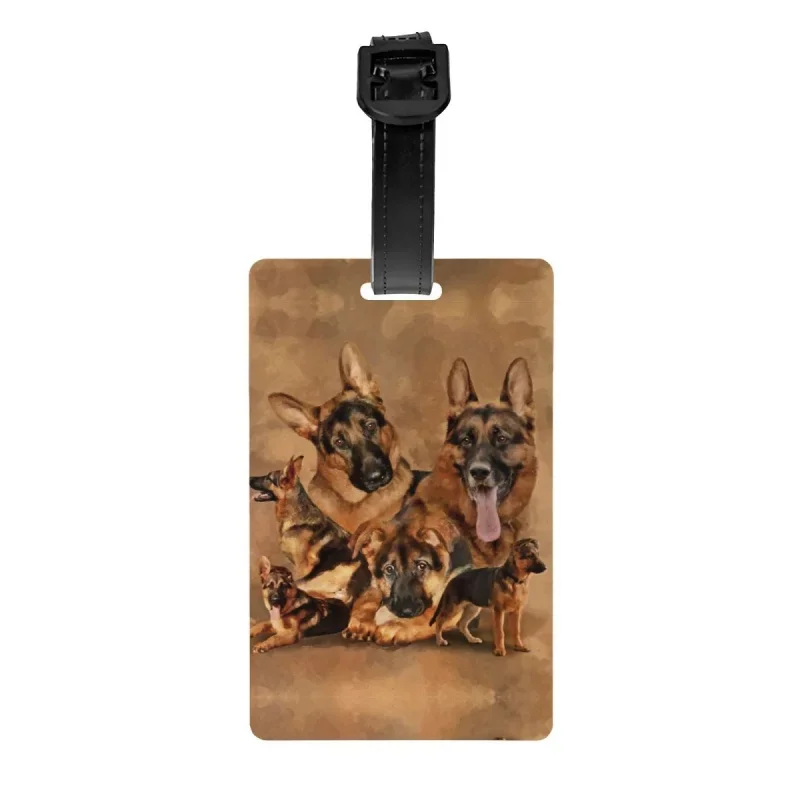 Custom Kawaii German Shepherd Dog Luggage Tag With Name Card Pet Lover Owner Privacy Cover ID Label for Travel Bag Suitcase
Custom Kawaii German Shepherd Dog Luggage Tag With Name Card Pet Lover Owner Privacy Cover ID Label for Travel Bag Suitcase