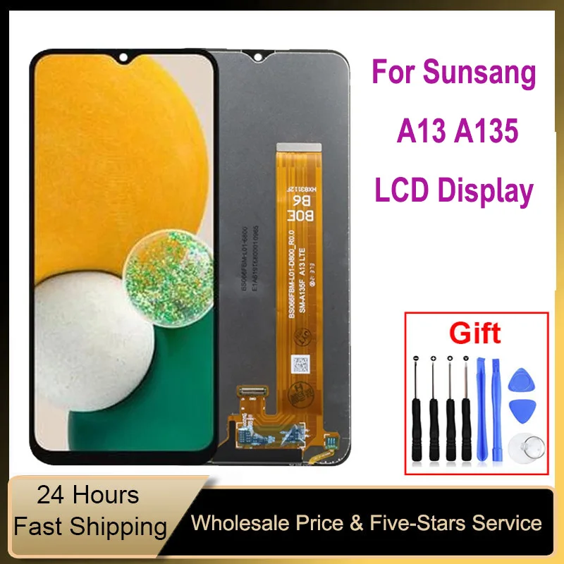 

New Display For Samsung Galaxy A13 4G A135 LCD Display Touch Screen Digitizer For Samsung A13 LTE A135F A135B A135U SM-A135U LCD