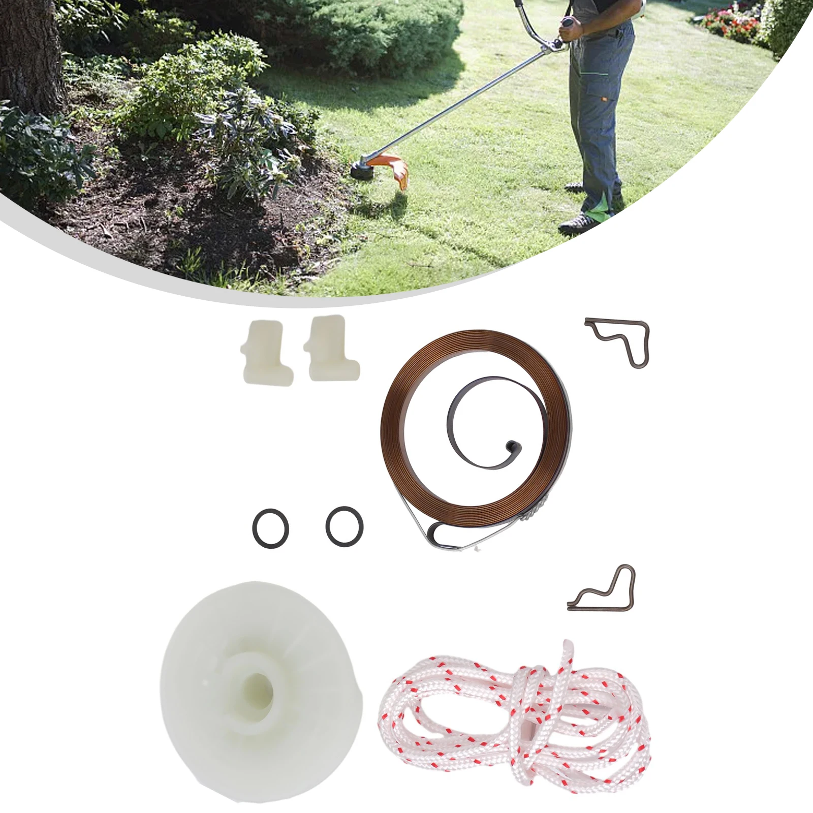 Brandnew Starter Pulley Spring Rope Pawl Kit Durable Garden Power Tool Plastic Replacement Parts Trimmer Accessories
Brandnew Starter Pulley Spring Rope Pawl Kit Durable Garden Power Tool Plastic Replacement Parts Trimmer Accessories