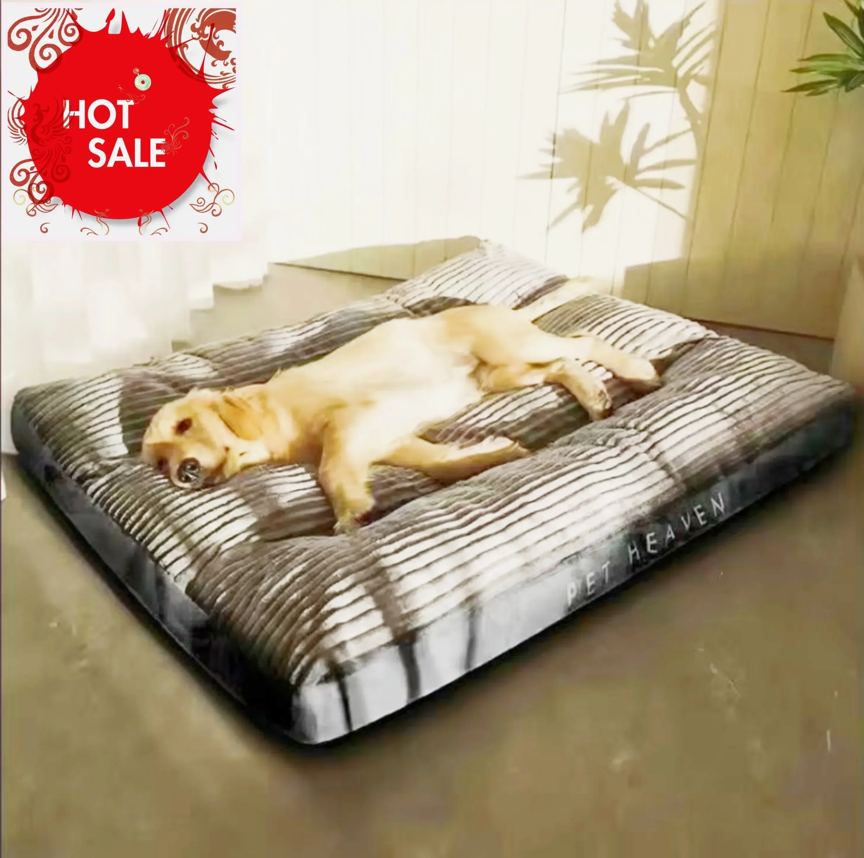 

Моющаяся кровать для собаки, четыре сезона, большой диван для питомца, плюс Вельветовая Толстая Подушка для глубокого сна, коврик для щенка, для маленьких и больших собак