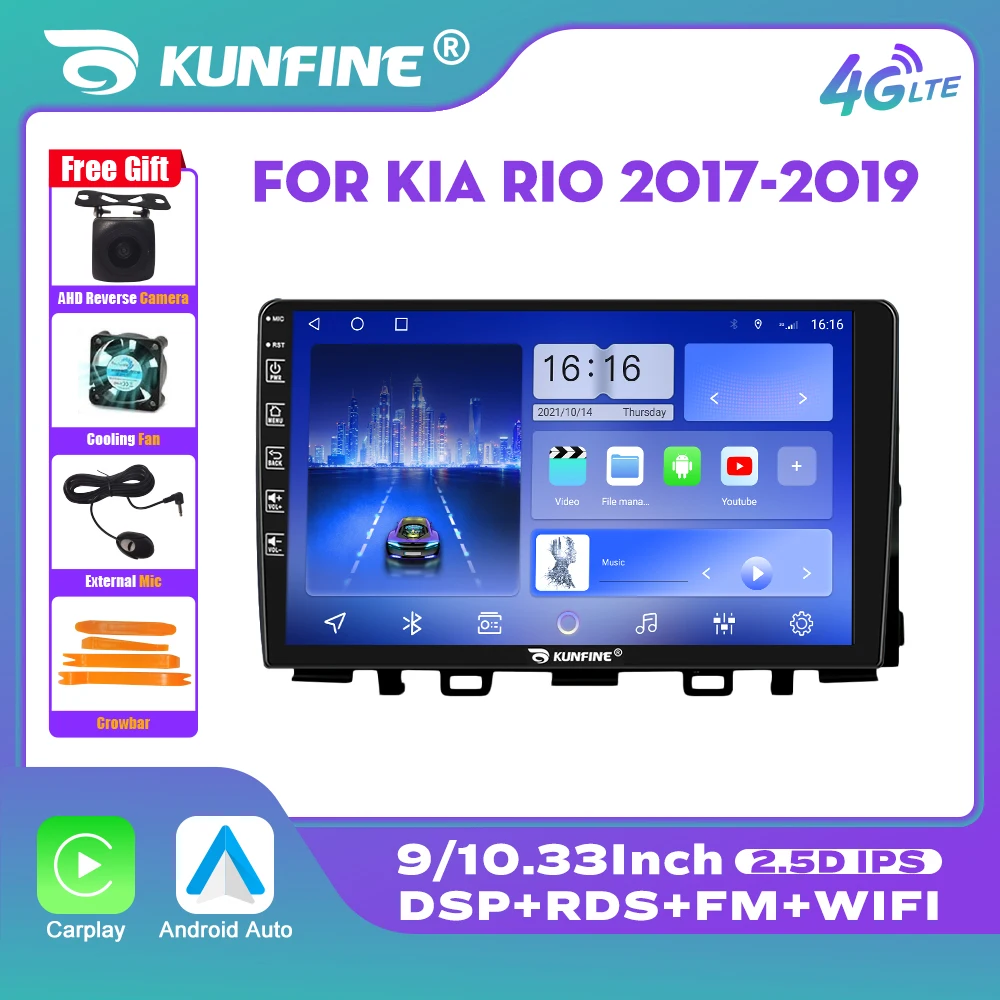 

10.33 Inch Car Radio For KIA RIO 2017-2019 2Din Android Octa Core Car Stereo DVD GPS Navigation Player QLED Screen Carplay