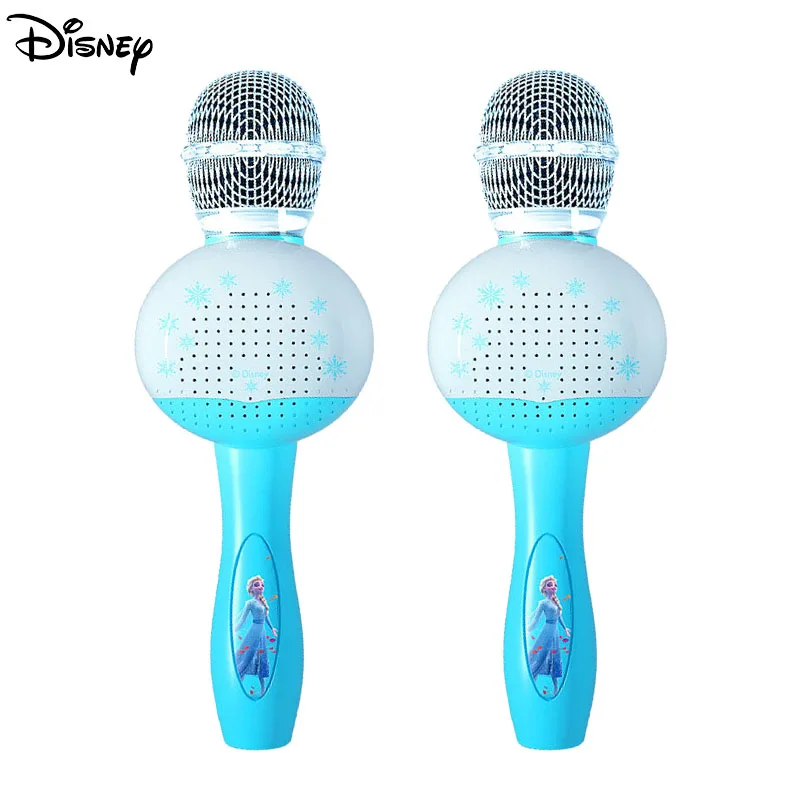 

Disney Frozen Children's Handheld Wireless Bluetooth Microphone 3D Stereo Home Ktv Kara Ok TF Card Long Endurance Button Mic