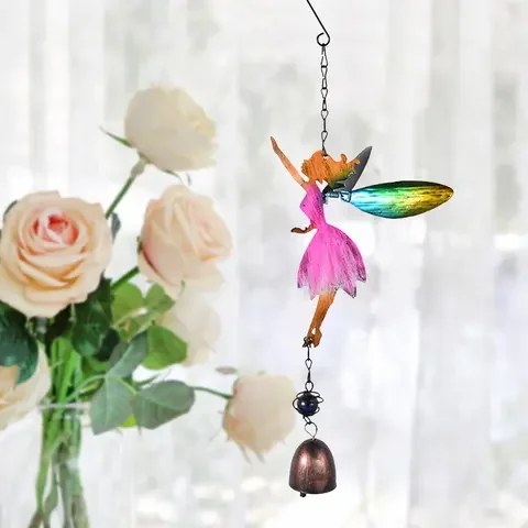 

Angel Fairy Wind Chimes Spinner Romantic Metal Art Wind Bells Musical Hanging Decoration Outdoor Garden Patio Yard Windows Doors