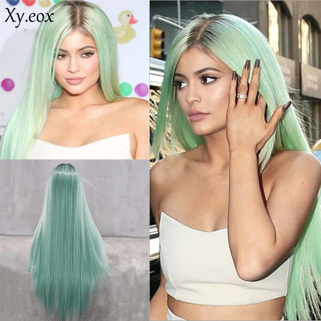 Women's Long Straight Hair Ombre Mint Green Cosplay Party Full Wigs + Hair Net
Women's Long Straight Hair Ombre Mint Green Cosplay Party Full Wigs + Hair Net