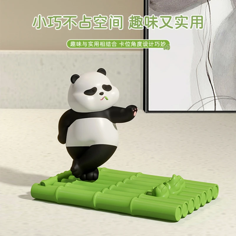 

Creative National treasure Panda mobile phone stand Lazy person Gospel text create holiday gift office desktop decoration
