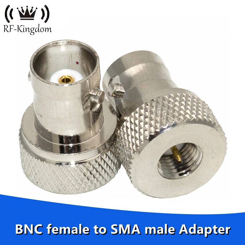 

SMA Male to BNC Female Nickel Plated Straight Coaxial RF Adapters for Walkie Talkie BNCK/SMAJ Disc Nickel-plated