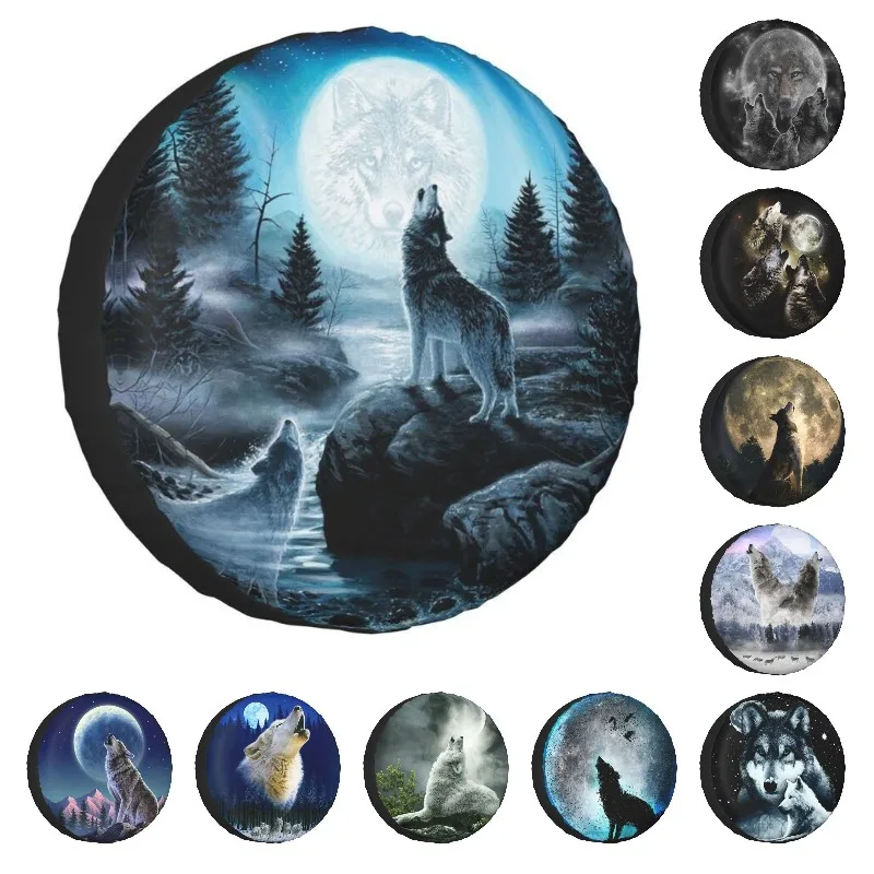 

Resentment Of The Wolf Spare Tire Cover for Grand Cherokee Jeep RV SUV 4WD 4x4 Car Wheel Protector Covers 14" 15" 16" 17" Inch