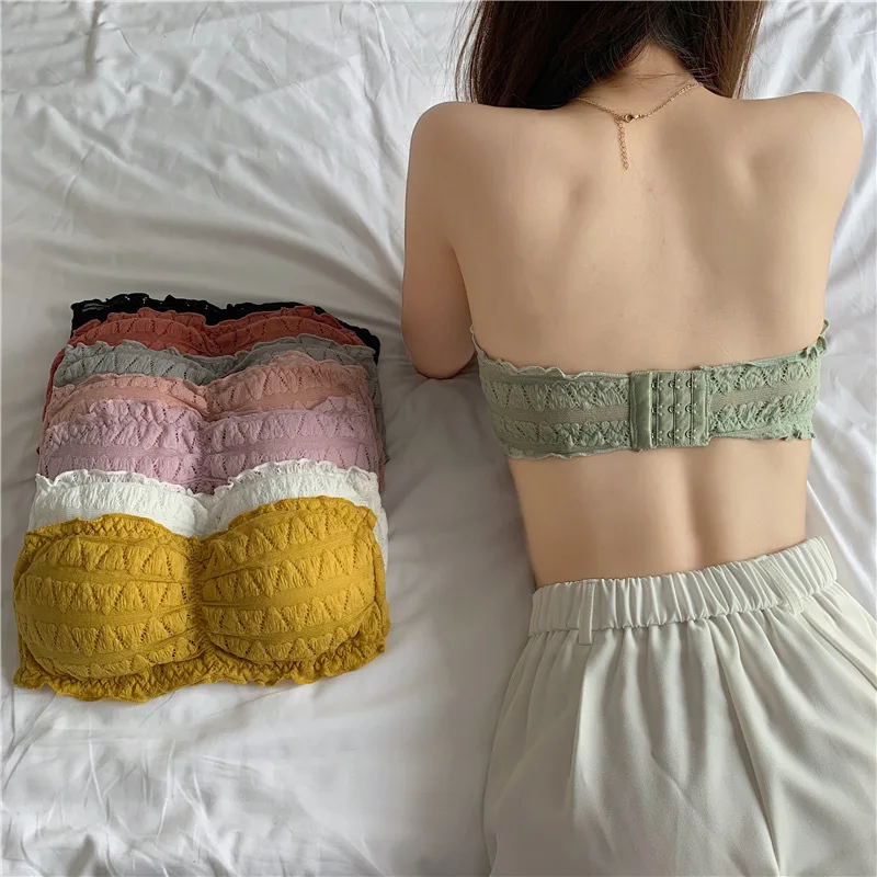 Summer Word Wrap Chest Lace Vest Sexy Invisible Bra Women Strapless Seamless Backless Gathered Bra Tube Top Women's Bra
Summer Word Wrap Chest Lace Vest Sexy Invisible Bra Women Strapless Seamless Backless Gathered Bra Tube Top Women's Bra