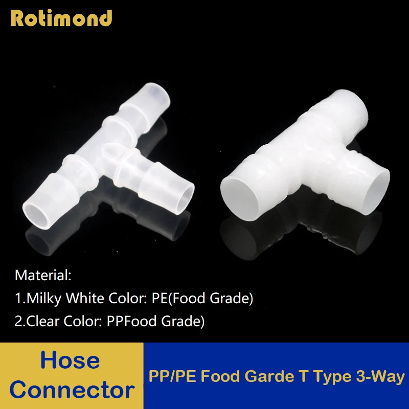 10Pcs Dia 3.2mm~25mm Water Connector PP PE Food Grade T Type 3-way Splitter Pipe Tube Hose Irrigate Joint Adapter Tapered Head
10Pcs Dia 3.2mm~25mm Water Connector PP PE Food Grade T Type 3-way Splitter Pipe Tube Hose Irrigate Joint Adapter Tapered Head