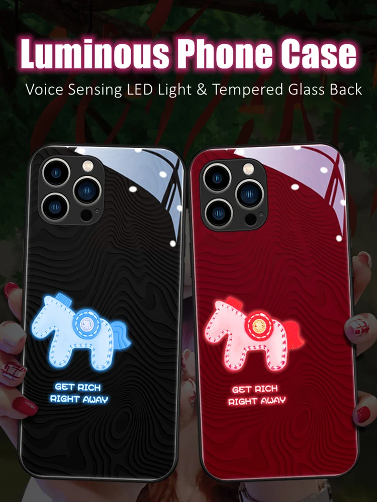 Cute Horse LED Light Glowing Luminous Phone Case Friend Birthday Gift for iPhone 11 12 13 14 15 X Xs Xr Mini Pro Max Plus Cover
Cute Horse LED Light Glowing Luminous Phone Case Friend Birthday Gift for iPhone 11 12 13 14 15 X Xs Xr Mini Pro Max Plus Cover