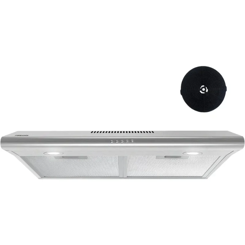 

Under Cabinet Range Hood 30 inch with Ducted/Ductless Convertible,Kitchen Hoods Over Stove Vent, LED Light, 3 Speed Exhaust Fan