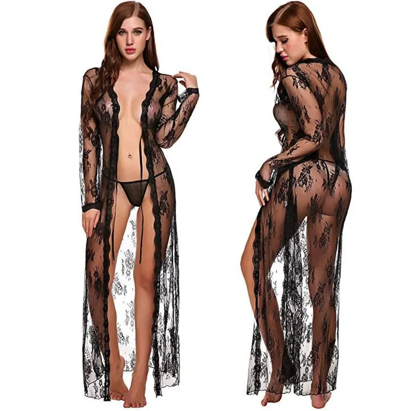 Top Fashion Women Sexy Long Dress Summer Night Dress Sleeping Dress Transparent Lace Pattern European and American Fun Underwear
Top Fashion Women Sexy Long Dress Summer Night Dress Sleeping Dress Transparent Lace Pattern European and American Fun Underwear