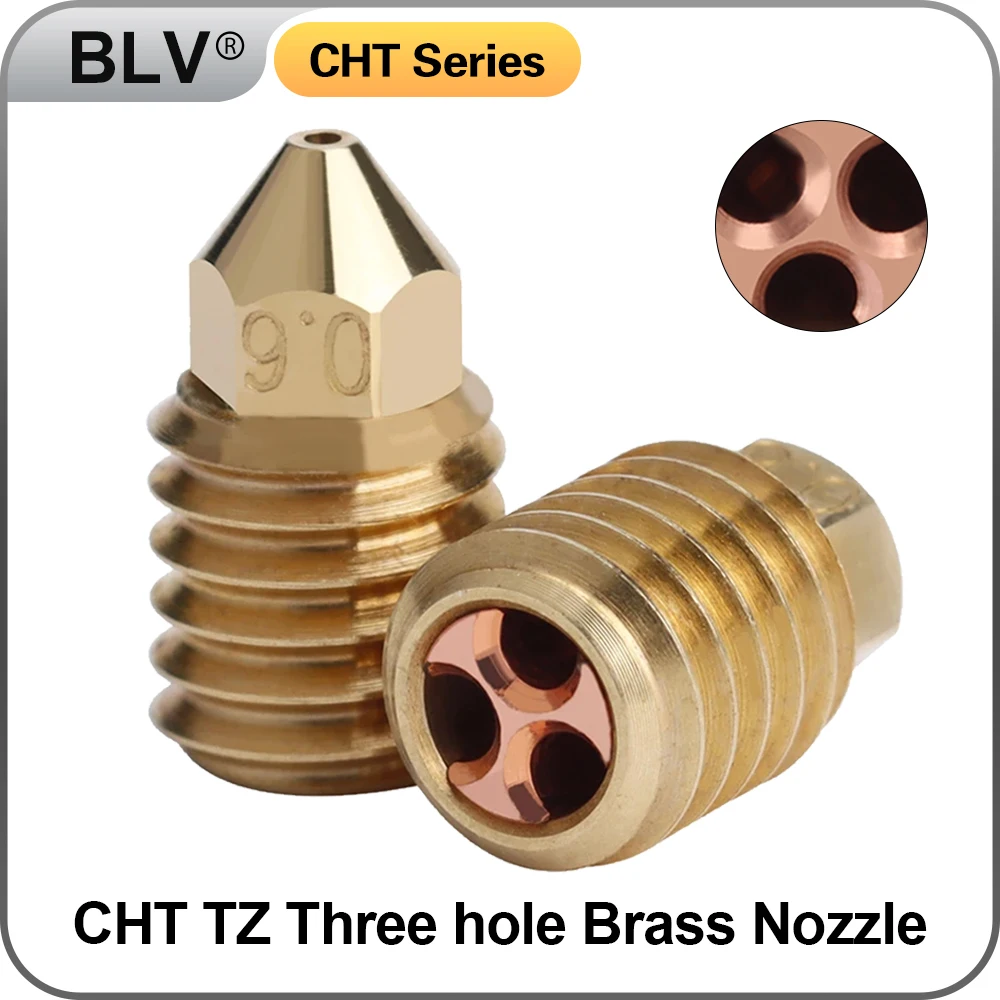 BLV® CHT TZ NOZZLE brass three hole nozzle Large Flow compatible with TZ HOTEND TZ 2.0 HOTEND
BLV® CHT TZ NOZZLE brass three hole nozzle Large Flow compatible with TZ HOTEND TZ 2.0 HOTEND
