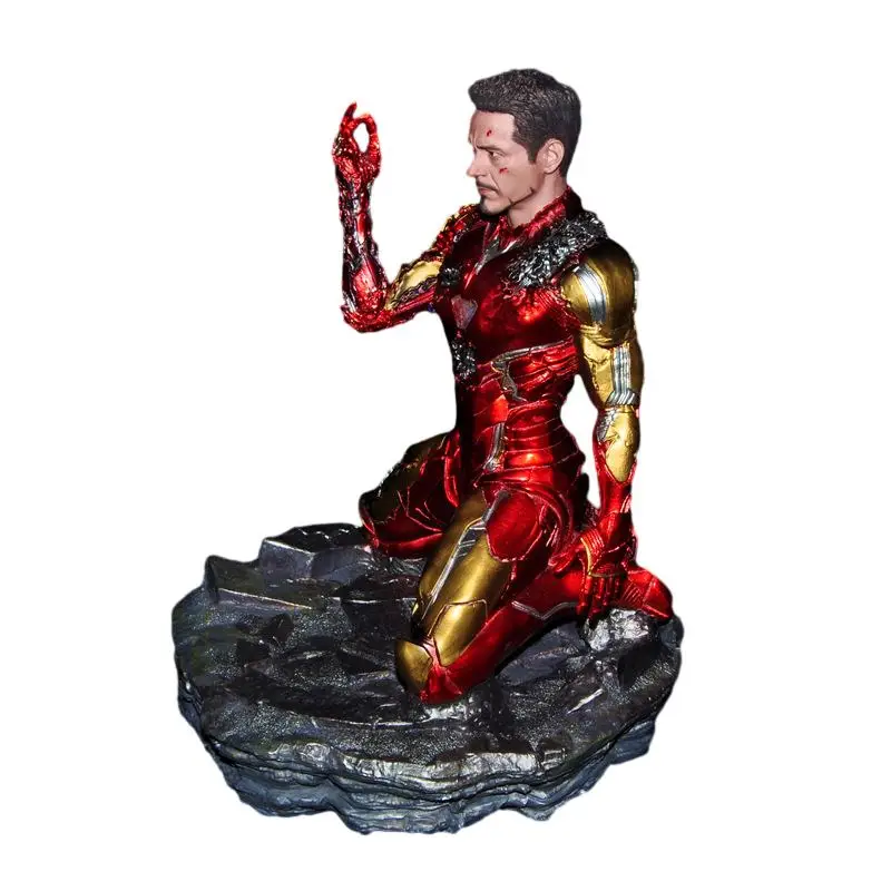 

Marvel Avengers Endgame Iron Man 16cmmk85 Snap Your Fingers Gk Kneeling Statue Boxed Figure Series Decorated Birthday Toy Gift