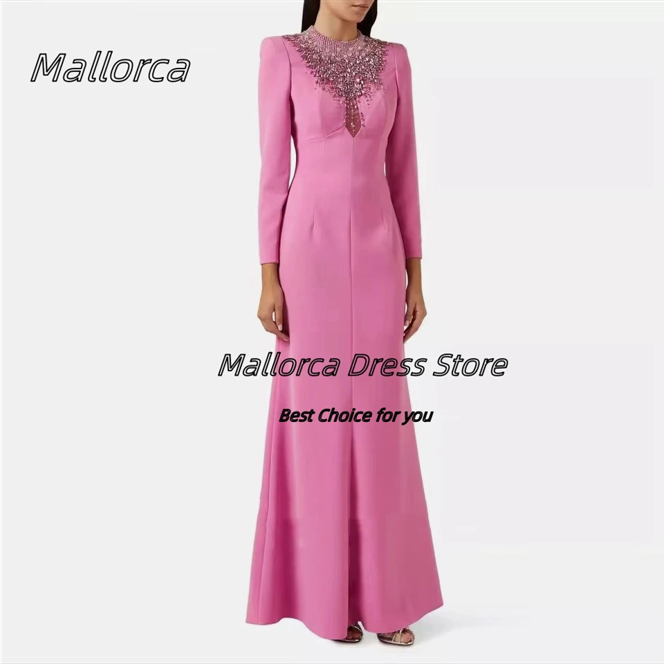 Mallorca Custom Beading High Collar Evening Desses Dubai Party Saudi Prom Dress Zipper Back Special Banquet Ladies Wear Vestidos
Mallorca Custom Beading High Collar Evening Desses Dubai Party Saudi Prom Dress Zipper Back Special Banquet Ladies Wear Vestidos