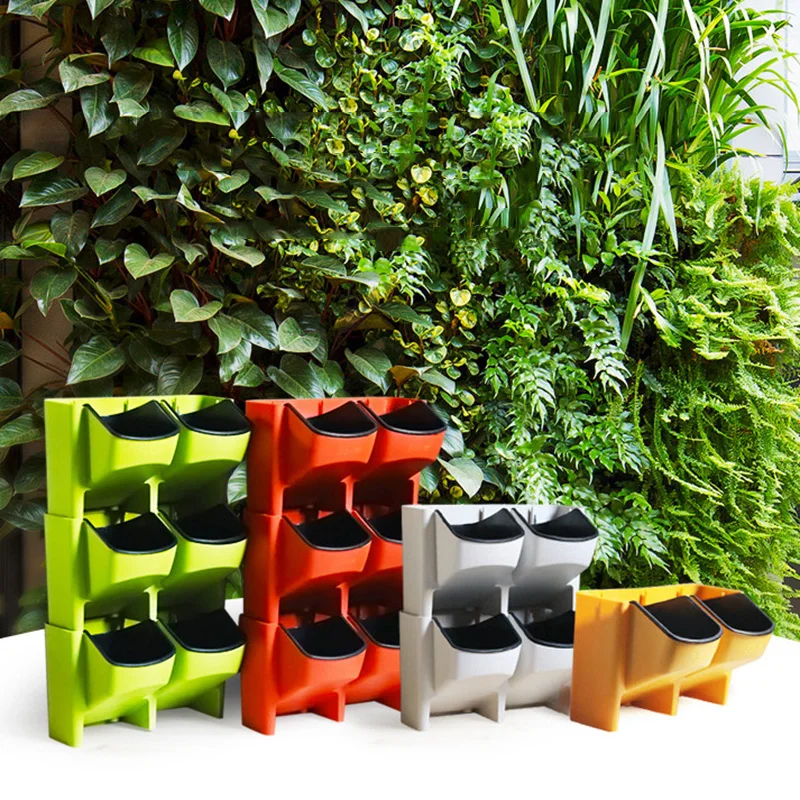 Self Watering Flower Pot Stackable Vertical Planter Wall Hanging Durable for Garden Balcony
Self Watering Flower Pot Stackable Vertical Planter Wall Hanging Durable for Garden Balcony