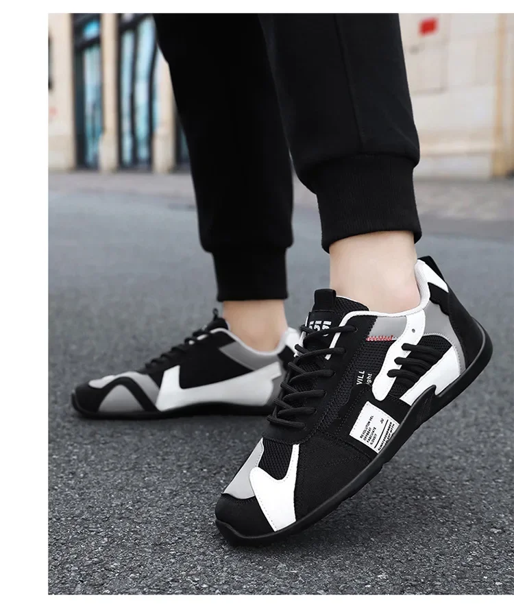 Low-Top Men's Casual Shoes Breathable Retro Sporty Style Summer New Fashion Trendy Bean Board Shoes Comfortable Rubber Sole Low-Top Men's Casual Shoes Breathable Retro Sporty Style Summer New Fashion Trendy Bean Board Shoes Comfortable Rubber Sole