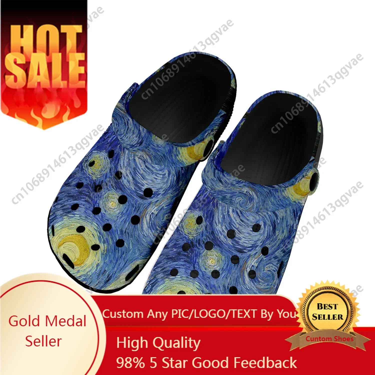 Van Gogh Oil Paint Starry Night Home Clogs Custom Water Shoes Mens Womens Teenager Shoe Garden Breathable Beach Hole Slippers
Van Gogh Oil Paint Starry Night Home Clogs Custom Water Shoes Mens Womens Teenager Shoe Garden Breathable Beach Hole Slippers